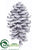 Pine Cone Ornament - Snow Brown - Pack of 12