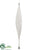 Icicle Finial Drop Ornament - White Crystal - Pack of 6