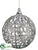 Filigree Ball Ornament - Silver - Pack of 12