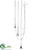 Icicle Ornament - White Clear - Pack of 8