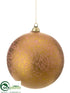 Silk Plants Direct Ball Ornament - Mauve Gold - Pack of 12