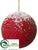 Bell Ornament - Red Snow - Pack of 12