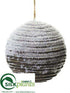 Silk Plants Direct Ball Ornament - Brown Snow - Pack of 4