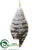 Finial Ornament - Brown Snow - Pack of 12