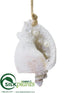 Silk Plants Direct Shell Ornament - White Pearl - Pack of 24