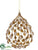 Teardrop Ornament - Gold Pearl - Pack of 4