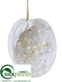 Silk Plants Direct Shell Ornament - White Pearl - Pack of 24