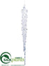 Silk Plants Direct Icicle Ornament - Clear - Pack of 24