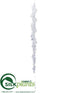 Silk Plants Direct Icicle Ornament - Clear - Pack of 12