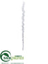 Silk Plants Direct Icicle Ornament - Clear - Pack of 12