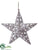 Star Ornament - Brown Glittered - Pack of 6