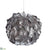 Leaf Ball Ornament - Silver - Pack of 6