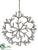 Snowflake Ornament - Brown Ice - Pack of 8