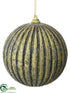 Silk Plants Direct Ball Ornament - Gold - Pack of 12