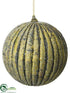 Silk Plants Direct Ball Ornament - Gold - Pack of 12