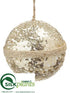 Silk Plants Direct Ball Ornament - Gold - Pack of 6