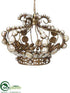 Silk Plants Direct Crown Ornament - Gold Antique - Pack of 4