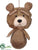 Bear Ornament - Brown - Pack of 24