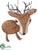 Reindeer Ornament - Brown - Pack of 12