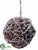 Twig Ball Ornament - Brown Snow - Pack of 6