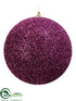 Silk Plants Direct Ball Ornament - Purple - Pack of 2