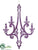 Chandelier Ornament - Purple - Pack of 12