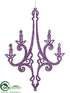 Silk Plants Direct Chandelier Ornament - Purple - Pack of 12