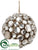 Ball Ornament - Silver Antique - Pack of 4