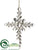 Cross Ornament - Silver Antique - Pack of 8