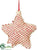 Star Ornament - Red Ivory - Pack of 6