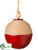 Ball Ornament - Red Beige - Pack of 6