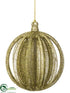 Silk Plants Direct Ball Ornament - Gold - Pack of 24