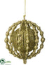 Silk Plants Direct Ball Ornament - Gold - Pack of 24