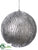 Antique Ball Ornament - Silver - Pack of 6