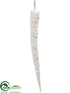 Silk Plants Direct Snow Icicle Ornament - White - Pack of 24