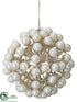 Silk Plants Direct Pearl Ball Ornament - Pearl - Pack of 12