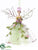 Fairy Ornament - Green Pink - Pack of 6