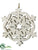 Snowflake Ornament - Whitewashed - Pack of 6