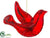 Bird Ornament - Red - Pack of 6