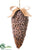 Pine Cone Ornament - Brown Snow - Pack of 6