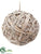 Straw Ball Ornament - Brown Snow - Pack of 2