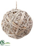 Silk Plants Direct Straw Ball Ornament - Brown Snow - Pack of 2