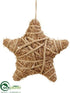 Silk Plants Direct Star Ornament - Brown - Pack of 12