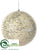 Ball Ornament - Cream Silver - Pack of 2