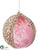 Ball Ornament - Mauve Gold - Pack of 4