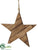 Star Ornament - Brown - Pack of 6