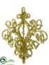 Silk Plants Direct Chandelier Ornament - Gold - Pack of 12