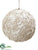 Paper Bark Ball Ornament - White - Pack of 8