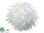 Feather Ball Ornament - White - Pack of 12