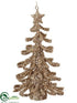 Silk Plants Direct Loop Tree Ornament - Champagne - Pack of 6